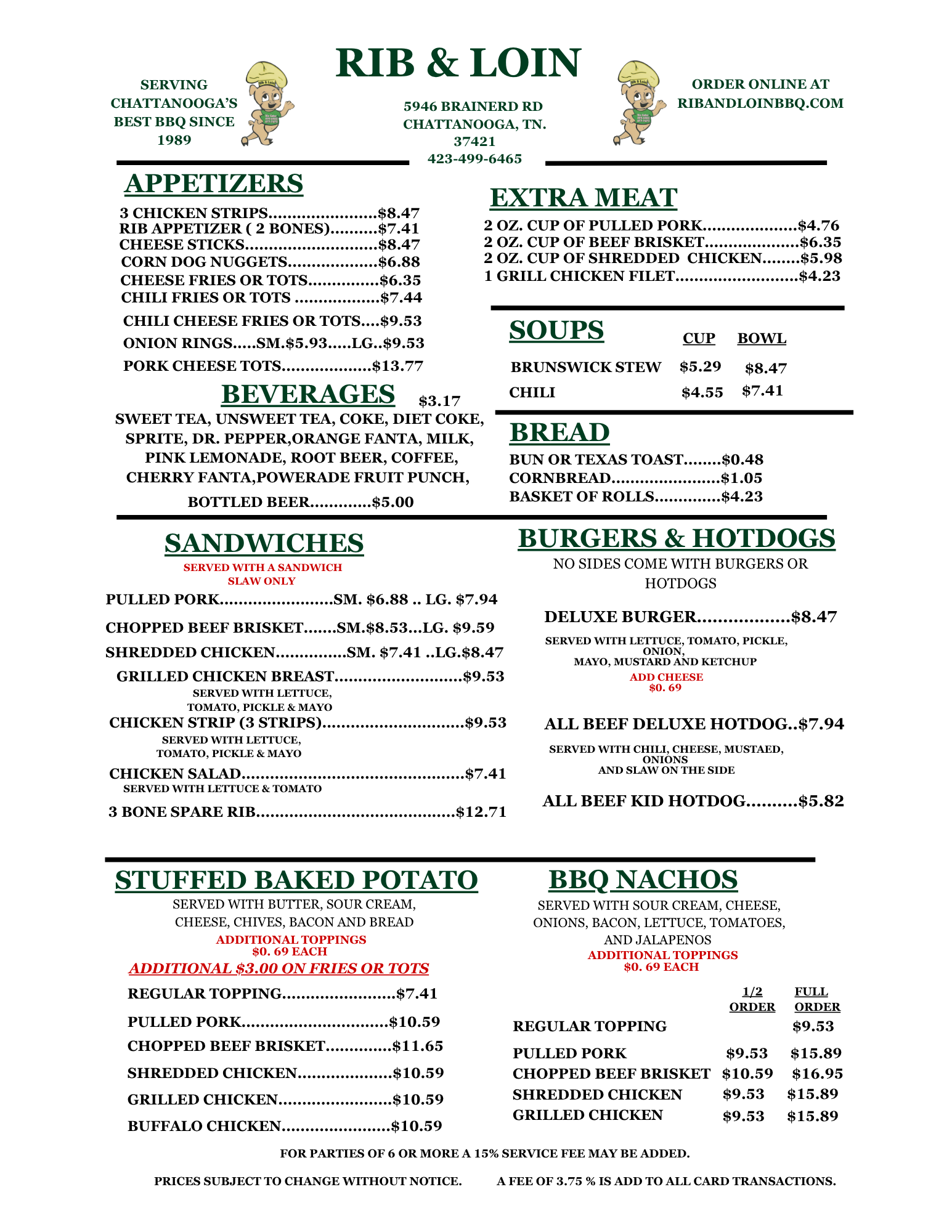 Rib & Loin | Menu 2026 - Page 2